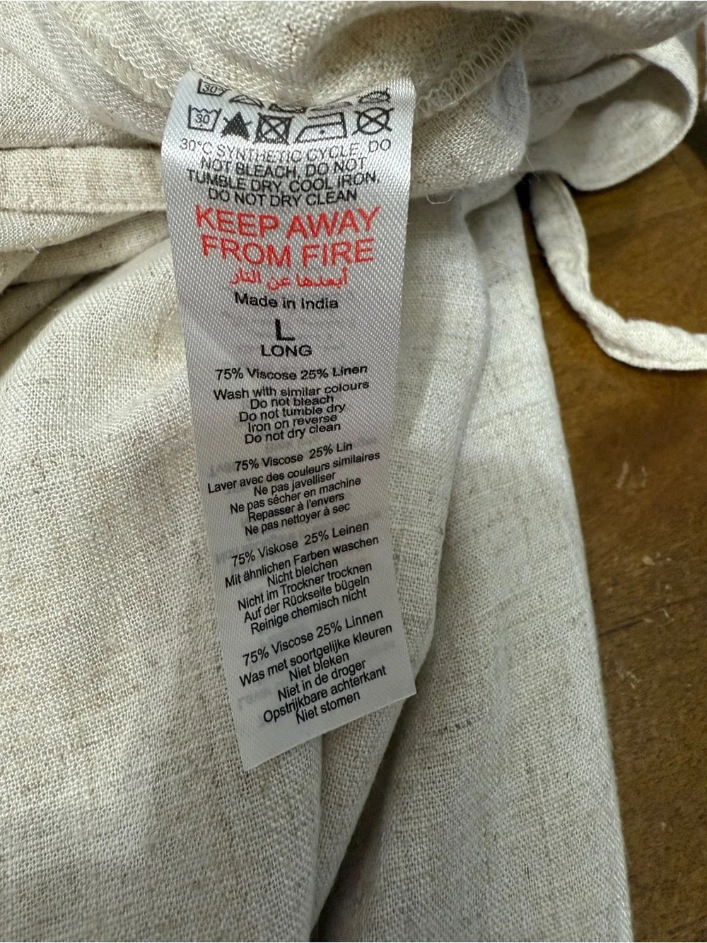 BoohooMan Relaxed Wide-Leg Drawstring   Linen Pants